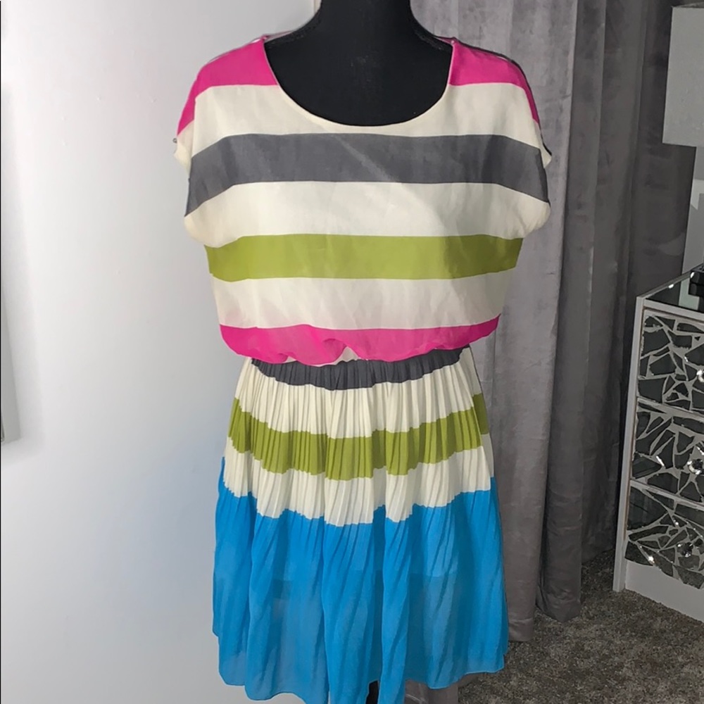 Color-block Midi Dress